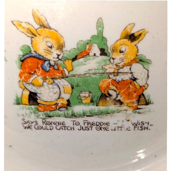 Baby's Porridge Plate by James Kent Ltd. Longton (Staffordshire) England - Picture 2 of 5